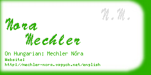 nora mechler business card